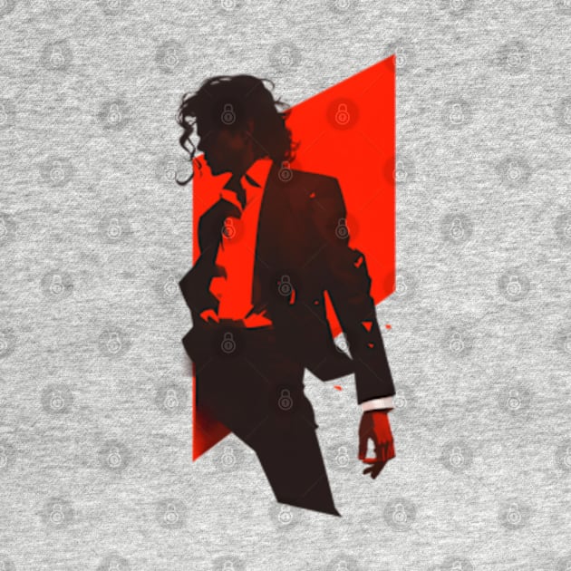 Red Silhouette of an Icon - Pop Music by Fenay-Designs